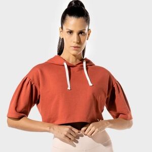 Rust Hooded Crop Top